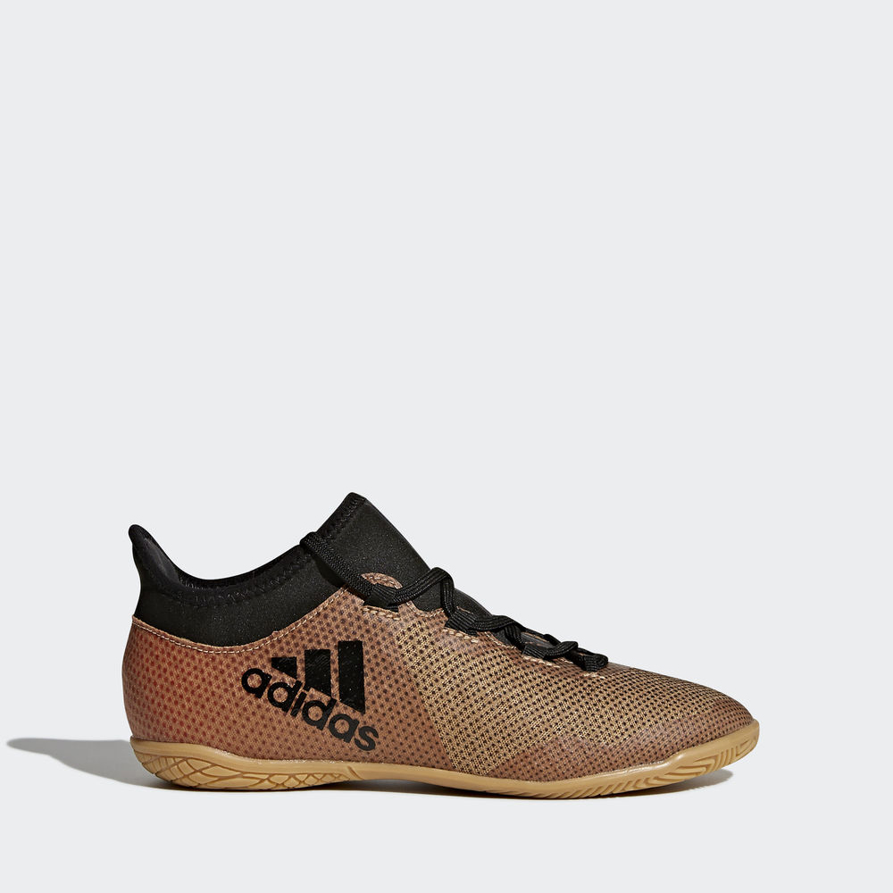 Adidas X Tango 17.3 Indoor - ποδοσφαιρικα παπουτσια για αγορια - Χρυσο Χρωμα/Μαυρα/Κοκκινα,Μέγεθος: